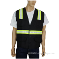 Hi Vis Reflective Safety Vest with 6 Pocket Pen Dividers Button Down Suitable for Worker